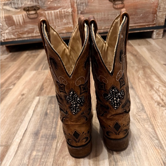 Corral Sequin Leather Western Cowgirl Boots - Picture 4 of 8